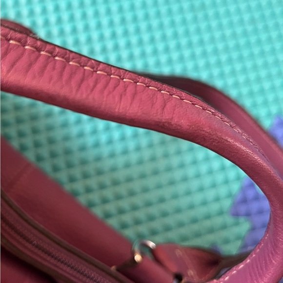 Fossil Y2K Pebbled Genuine Leather Purple Sz M Handbag - Picture 11 of 11